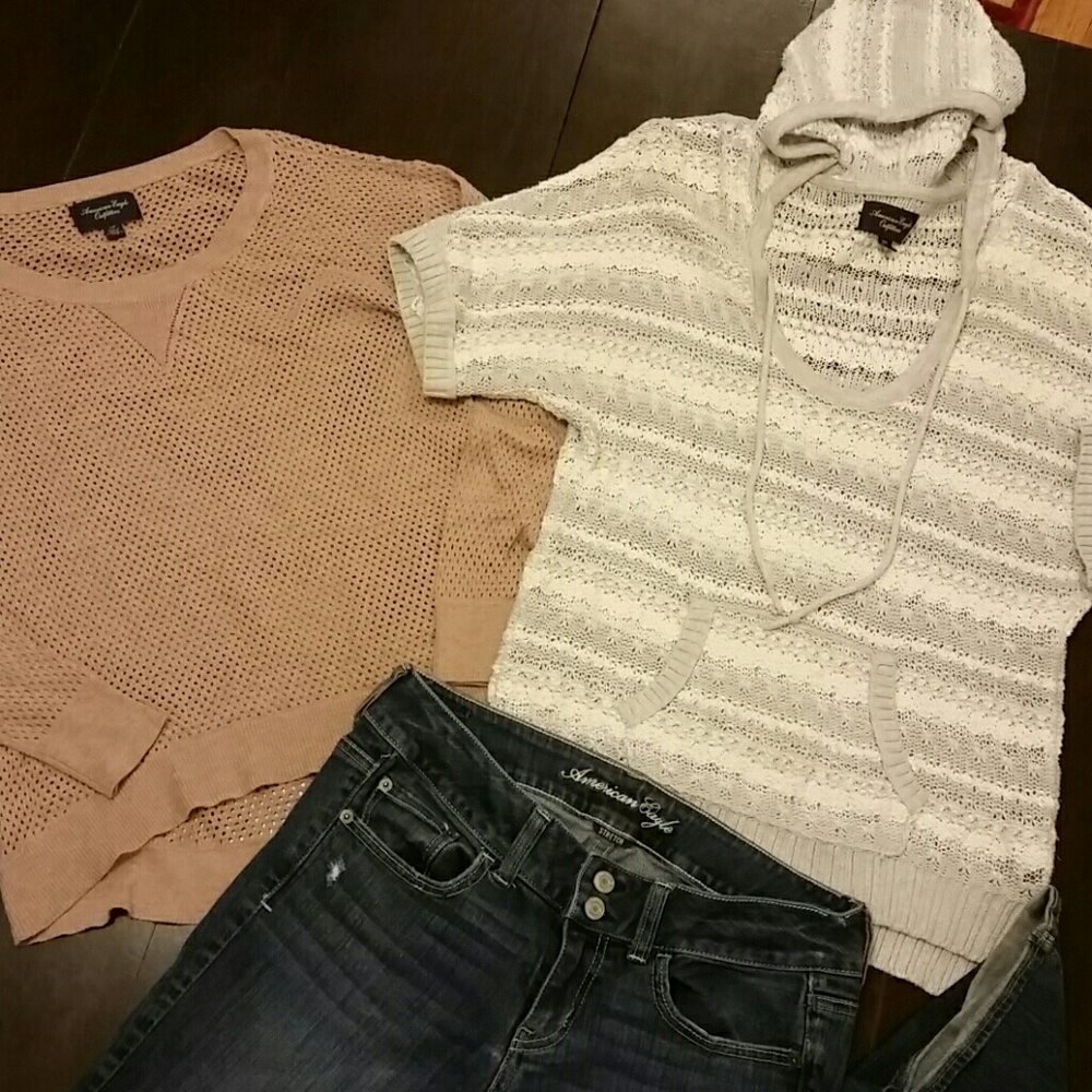 American Eagle hooded shirt